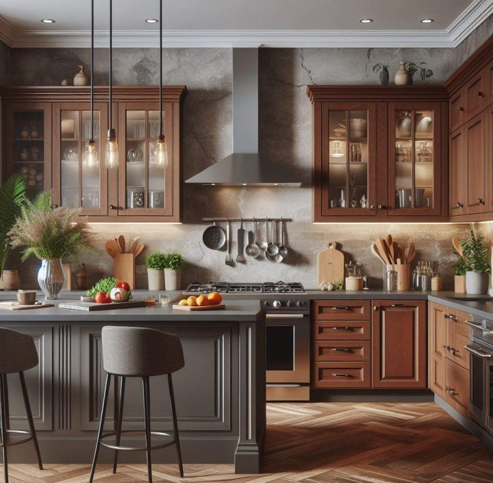 Dark Brown Cabinets with White Countertops: A Timeless Design Choice